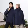 2025 Nueva Chaqueta de Montañismo Tres en Uno a Prueba de Viento e Impermeable para Hombre y Mujer Chaqueta Cálida de Capa Dura con Forro de Polar