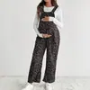 Comercio Exterior Europeo y Americano Ropa de Maternidad Primavera y Verano Nuevo Estilo Mono de Maternidad con Estampado Floral con Bolsillos Casual Cómodo de Tirantes Pantalón Largo