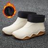 Sapatos de chuva de casal de tubo curto transfronteiriço Sapatos masculinos de cano baixo Estilo coreano Sapatos de água Fundo grosso Boca rasa Sapatos de borracha de cozinha antiderrapantes para homens e mulheres