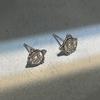 Selección de arte Lucky Lucky aretes de gato con moneda de cobre regalo exquisito para novias aretes de gato con moneda hueca de diamante brillante