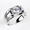 Anillo de Diamante Imitación Mosane Explosiones Transfronterizas Anillo de Mujer a Mozambique Joyería Anillo de Zirconia Anillo de Diamante Anillo de Boda Anillo de Pareja