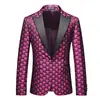 Traje de Color Nuevo para Hombre Casual de Negocios Traje para Hombre de Tienda Nocturna Anfitrión de Banquete MC Vestido Chaqueta Occidental Individual para Hombre