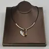 Transfronterizo Temu Más Vendido Nuevo Estilo Melard Color Café Elegante Retro Estilo Hong Kong Estampado de Leopardo Pendientes Collar Set de Joyería