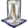 Oferta Especial Hangzhou Seda Sedas e Cetins Lenço Quadrado Grande 90cm Lenço de Seda Sintética Lenço Versátil Feminino Cachecol Fino de Primavera e Outono Proteção Solar