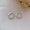 Exquisitos Pendientes Redondos Envueltos en Perlas, Pendientes de Alta Gama Otoño e Invierno para Mujer, Versátiles Pendientes Envueltos en Cuentas de Mijo para Ropa de Trabajo