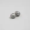 Uma Conta Espaçadora de Prata do Tibete Estilo Antigo com Padrão de Nuvem Auspiciosa Desgastada, Conta Tambor, Pulseira de Contas Planas, Peças para Acessórios Feitos à Mão DIY