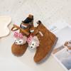 Botas para Bebé 2026 Otoño e Invierno Nuevas Estilo Coreano Niñas Dibujos Animados Botas tipo Martin Niños Cremallera Lateral Botas de Piel Modernas