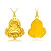 Colgante Chapado en Oro Vietnamita para Parejas, Colgante Grande Hueco de Guanyin, Collar de Buda Maitreya, Bisutería de Aleación de Cobre