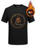 Camiseta básica de estación europea para invierno para hombre con pedrería y forro polar de vaca, camiseta de manga corta ajustada de moda para papá, ropa de hombre de talla grande, guapo