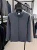 Chaqueta de Forro Polar Otoño e Invierno para Hombre Exportación Cuello Alto Cremallera Cárdigan Sudadera Engrosada Cálida Forro Polar Color Sólido Top