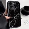 Funda de Mármol Adecuada para Iphone16E 15Promax Apple 14 Transfronteriza 13 Exportación 12/11 Cubierta Protectora