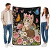 Manta Graffiti para Casal para Aniversário, Pintada à Mão, Lavável, Reutilizável para Desenhar, Adequada para Casa, Piqueniques ao Ar Livre, Manta para Criar Atmosfera Romântica