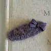 Grampo de Cabelo Roxo de Lã de Cordeiro Estilo Coreano com Laço Clip BB Clip para Franja Presilha Versátil Presilha Lateral