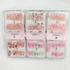 Nova Caixa de Armazenamento com Múltiplos Adesivos de Unha com Strass, Unhas Postiças Coloridas em Degradê de Borboleta, Unhas Postiças, Unhas Destacáveis com Cola de Gelatina