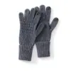 Luvas de cashmere simples, cor sólida, trançadas, grossas e quentes, adequadas para clima frio, com compatibilidade para touchscreen, modelo longo e design unissex