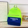 Mochila escolar nueva para niños 2024 contraste de color para niños y niñas mochila casual simple mochila ligera para bebé de jardín de infantes