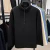 Liquidación de Sudaderas de Forro Polar de Excedente de Comercio Exterior para Hombre, Capa Base de Forro Polar Casual con Media Cremallera y Cuello Alto