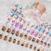Refere-se à nail art princesa 24 peças de bolsa vestível peça de unha terminada nail art patch infantil nail art acabado unha peça