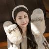 Novas Chinelos Decorativos de Tecido com Pelo Sintético de Coelho para Mulheres Outono e Inverno Internos Casa Aconchegantes com Forro de Fleece Antiderrapantes de Algodão
