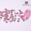 Nuevo color moca púrpura loto uña diamante de forma especial color gelatina diamante plano uña joyería DIY uña Pedrería