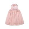 Vestido Pomposo para Bebê Vestido de Princesa Vestido de Aniversário Vestido de Peça Única Vestido Rosa Sem Manga para Menina Vestido
