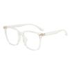 Gafas cuadradas lisas de montura grande anti luz azul al por mayor nuevas gafas medidor uña lente plana con montura para miopía