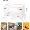 Caja de Almacenamiento Plegable de Plástico Transparente para Ropa, Organizador Doméstico para Armario, Caja de Almacenamiento para Ropa, Juguetes, Libros, Caja de Acabado para Edredones