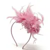 Sombrero de Fiesta de Té Sombrero Kentucky para Mujer con Flores, Malla, Cinta, Diadema de Plumas y Pin Accesorio para la Cabeza de Fiesta de Té para Niñas