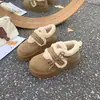 Zapatos de algodón con suela de plataforma, Boken 2026, cómodos, casuales, modernos, con forro de felpa, estilo nuevo, cálidos, versátiles y de suela gruesa