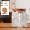 Wg6Q Hogar Grande Retro Flor Haitang Relieve Tarro de Dulces Tarro de Almacenamiento Almacenamiento de Té Granos Vidrio