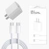 Cable de datos doble tipo C de 60 W ctoc línea de carga rápida para apple 16 cable de datos plano 15 línea de carga para teléfono móvil