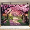 Tecido de Fundo para Decoração de Casamento Novo Estilo Chinês, Tecido de Fundo Novo para Encontro de Dia dos Namorados Transfronteiriço, Tecido de Parede de Flores para Banquete de Noivado