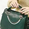 Cadena de Muñeca Doble Cadena con Perlas Artificiales para Bolso, Accesorio de Cadena Metálica para Bolso Cruzado, Correa Decorativa de Cadena de Moda para Bolso