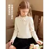 Colección de otoño: suéter para niñas, nuevo estilo 2026, ropa infantil de moda, top estiloso para niñas, prenda base de punto para primavera y otoño