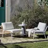 Muebles de Sofá para Exterior Patio Villa Jardín Aire Libre Taipéi Europa Impermeable Rattan para Exterior Balcón Mesa y Silla Mesa de Centro Pequeña