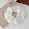 Estilo Igual de Zhao Lusi Branco Estilo Ballet Renda Vazada Elástico de Cabelo Tecido Scrunchie Scrunchie Estilo Coreano