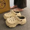 Zapatos de Cueva Famosos de Internet para Mujer Verano Ropa de Abrigo Sandalias Explosivas Suela Gruesa Punta Cerrada Playa Dos Formas de Usar Zapatos de Jardín EVA para Mujer