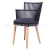 Silla de comedor nórdica de madera maciza, creativa, para el hogar, con respaldo de plástico, moderna y elegante para el hogar.