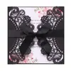 Tarjeta de felicitación hueca de encaje para boda, Día de San Valentín, Invitación de boda y compromiso, Invitación dorada, Fábrica, En stock