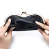 Nuevo Estuche Creativo para Gafas de Cuero Genuino Bolso de Almacenamiento de Gafas de Sol Portátil de Nicho Estuche para Gafas de Sol con Clip Estuche para Lápices de Cejas de Mujer