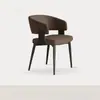 Cadeira de Jantar Novo Modelo Cadeira de Jantar para Mesa de Jantar e Cadeiras de Casa Hotel Restaurante Simples Casual Cadeira de Negociação Cadeira Mestra de Couro