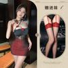 Lencería Sexy Rosa Puro Deseo Camisón Transparente Chica Caliente Apasionada Coqueteando Faldita de Cadera con Liguero Puro Deseo Apasionado Adelgazante