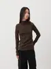 Amor e Nancy Treze Linhas Minimalista Inverno Coreano Gola Alta Lã Quente Slim-Fit Estiloso Camada Base Top 03450