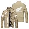 Nova jaqueta masculina de primavera e outono com logo de carro, moda solta, comércio exterior europeu e americano, tamanhos grandes, jaqueta de piloto, vestuário masculino