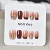 Armadura para Mano Nuevo Estilo Flor Ojo de Gato Color Nude Simple Combinable Blanco Fresco Rojo Libro Pegatina para Uñas