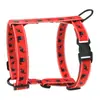 Amazon Arnés para Perro con Estampado de Gato Negro de Dibujos Animados, Juego de Tres Piezas, Nailon Duradero, Suministros Ajustables para Mascotas