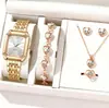 Relógio Quadrado Feminino Simples e Versátil, Pulseira de Aço Estilo Ins, Relógio de Quartzo Moderno, Relógio Elegante de Luxo Leve, Relógio de Pulso Feminino