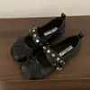 Zapatos de Salón Individuales Redondos con Lazo Dulces y Frescos Estilo Retro para Mujer, Nuevos Zapatos de Ballet Hada Mary Jane para Primavera/Verano 2026