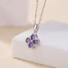 Pingente de Ametista Natural Prata Yilu Prata Esterlina S925 Bola de Cristal Trevo de Quatro Folhas Pingente Requintado Modelo Mais Vendido Pronto em Estoque