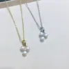Colgante de Perla de Agua Dulce Natural Zhuji para Mujer Exquisito Multi-Perla Racimo Pequeño Cadena de Clavícula de Perla de Lujo Ligero Venta al por Mayor